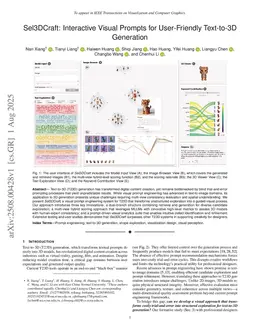Sel3DCraft: Interactive Visual Prompts for User-Friendly Text-to-3D Generation