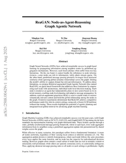 ReaGAN: Node-as-Agent-Reasoning Graph Agentic Network