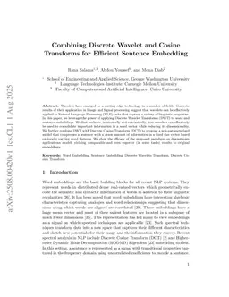 Combining Discrete Wavelet and Cosine Transforms for Efficient Sentence Embedding