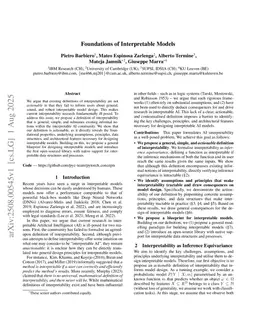 Foundations of Interpretable Models