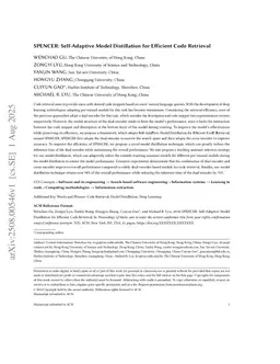 SPENCER: Self-Adaptive Model Distillation for Efficient Code Retrieval