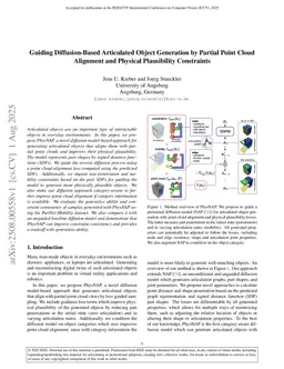 Guiding Diffusion-Based Articulated Object Generation by Partial Point Cloud Alignment and Physical Plausibility Constraints