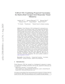 CoProU-VO: Combining Projected Uncertainty for End-to-End Unsupervised Monocular Visual Odometry