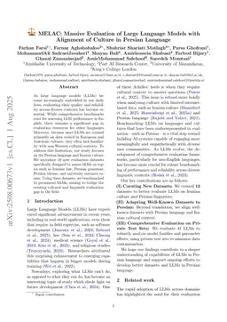 MELAC: Massive Evaluation of Large Language Models with Alignment of Culture in Persian Language