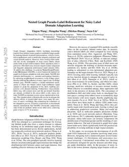 Nested Graph Pseudo-Label Refinement for Noisy Label Domain Adaptation Learning