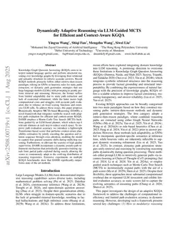 DAMR: Efficient and Adaptive Context-Aware Knowledge Graph Question Answering with LLM-Guided MCTS