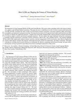 How LLMs are Shaping the Future of Virtual Reality