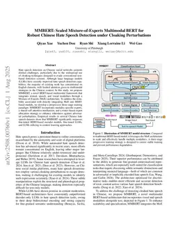 MMBERT: Scaled Mixture-of-Experts Multimodal BERT for Robust Chinese Hate Speech Detection under Cloaking Perturbations