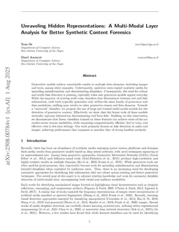 Unraveling Hidden Representations: A Multi-Modal Layer Analysis for Better Synthetic Content Forensics