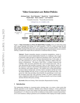 Video Generators are Robot Policies