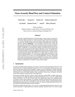 Visuo-Acoustic Hand Pose and Contact Estimation