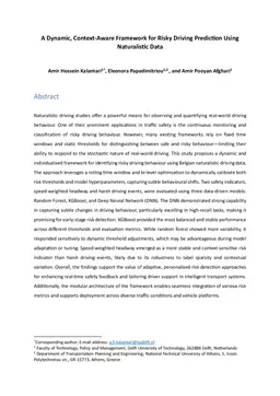 How Much Is Too Much? Adaptive, Context-Aware Risk Detection in Naturalistic Driving