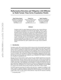 Hallucination Detection and Mitigation with Diffusion in Multi-Variate Time-Series Foundation Models