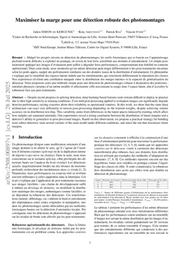 Maximize margins for robust splicing detection