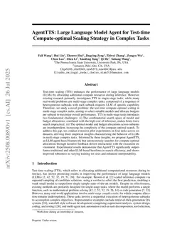 AgentTTS: Large Language Model Agent for Test-time Compute-optimal Scaling Strategy in Complex Tasks