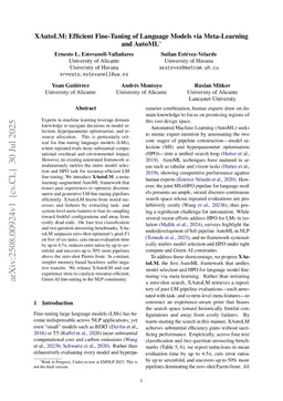 XAutoLM: Efficient Fine-Tuning of Language Models via Meta-Learning and AutoML