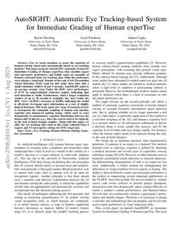 AutoSIGHT: Automatic Eye Tracking-based System for Immediate Grading of Human experTise