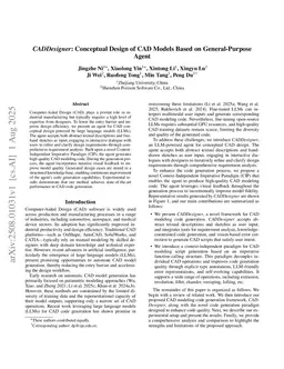 CADDesigner: Conceptual Design of CAD Models Based on General-Purpose Agent