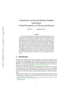 Transformers in Pseudo-Random Number Generation: A Dual Perspective on Theory and Practice