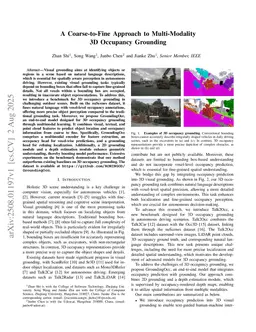 A Coarse-to-Fine Approach to Multi-Modality 3D Occupancy Grounding