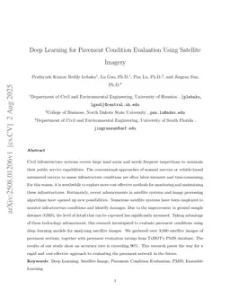 Deep Learning for Pavement Condition Evaluation Using Satellite Imagery