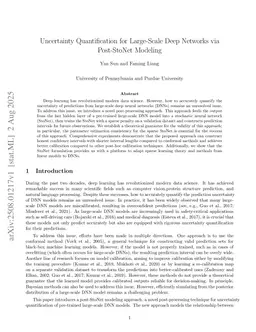 Uncertainty Quantification for Large-Scale Deep Networks via Post-StoNet Modeling