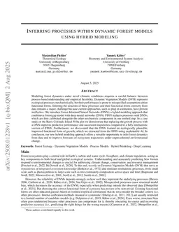 Inferring processes within dynamic forest models using hybrid modeling