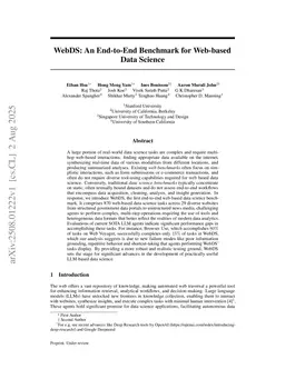 WebDS: An End-to-End Benchmark for Web-based Data Science