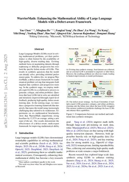 WarriorMath: Enhancing the Mathematical Ability of Large Language Models with a Defect-aware Framework