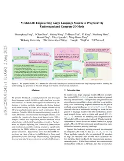 MeshLLM: Empowering Large Language Models to Progressively Understand and Generate 3D Mesh