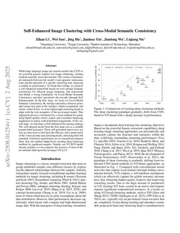 Self-Enhanced Image Clustering with Cross-Modal Semantic Consistency