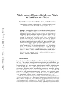 Win-k: Improved Membership Inference Attacks on Small Language Models