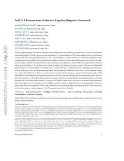 FedCD: A Fairness-aware Federated Cognitive Diagnosis Framework