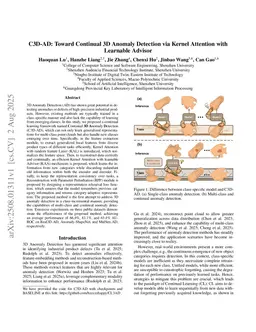 C3D-AD: Toward Continual 3D Anomaly Detection via Kernel Attention with Learnable Advisor