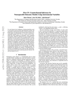 Flow IV: Counterfactual Inference In Nonseparable Outcome Models Using Instrumental Variables
