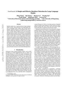 ConfGuard: A Simple and Effective Backdoor Detection for Large Language Models