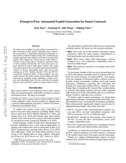Prompt to Pwn: Automated Exploit Generation for Smart Contracts