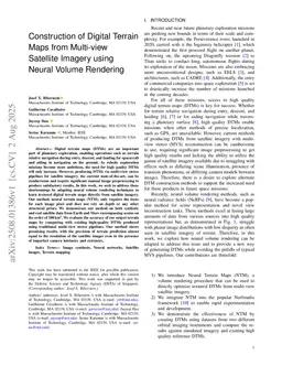 Construction of Digital Terrain Maps from Multi-view Satellite Imagery using Neural Volume Rendering