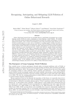 Recognising, Anticipating, and Mitigating LLM Pollution of Online Behavioural Research