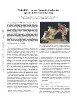 MoRe-ERL: Learning Motion Residuals using Episodic Reinforcement Learning