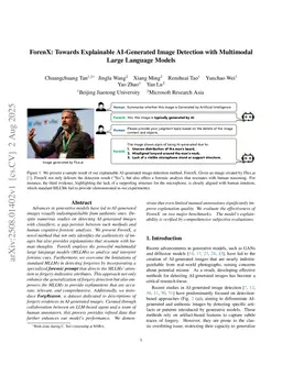 ForenX: Towards Explainable AI-Generated Image Detection with Multimodal Large Language Models