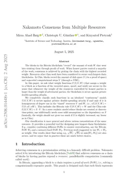 Nakamoto Consensus from Multiple Resources