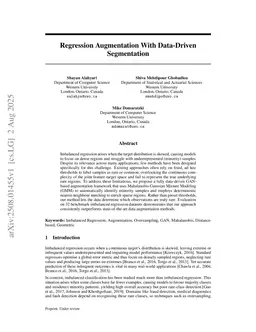 Regression Augmentation With Data-Driven Segmentation