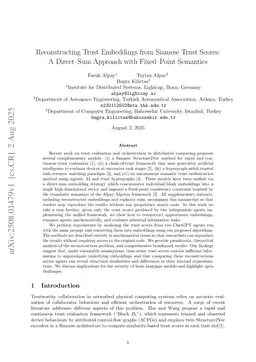 Reconstructing Trust Embeddings from Siamese Trust Scores: A Direct-Sum Approach with Fixed-Point Semantics