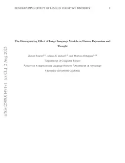 The Homogenizing Effect of Large Language Models on Human Expression and Thought