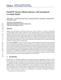 FlashSVD: Memory-Efficient Inference with Streaming for Low-Rank Models