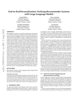 End-to-End Personalization: Unifying Recommender Systems with Large Language Models