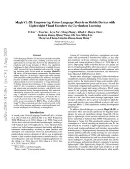 MagicVL-2B: Empowering Vision-Language Models on Mobile Devices with Lightweight Visual Encoders via Curriculum Learning