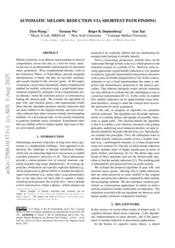 Automatic Melody Reduction via Shortest Path Finding