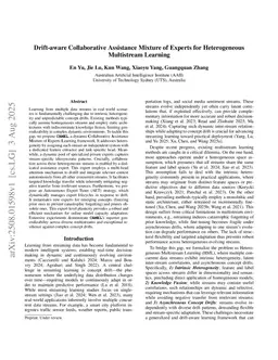 Drift-aware Collaborative Assistance Mixture of Experts for Heterogeneous Multistream Learning